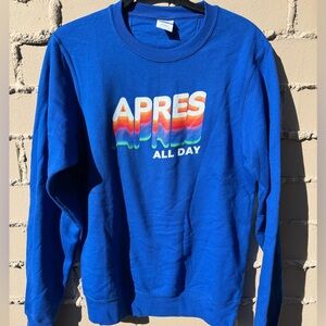 Blue 'Apres All Day' Men's CrewSweater